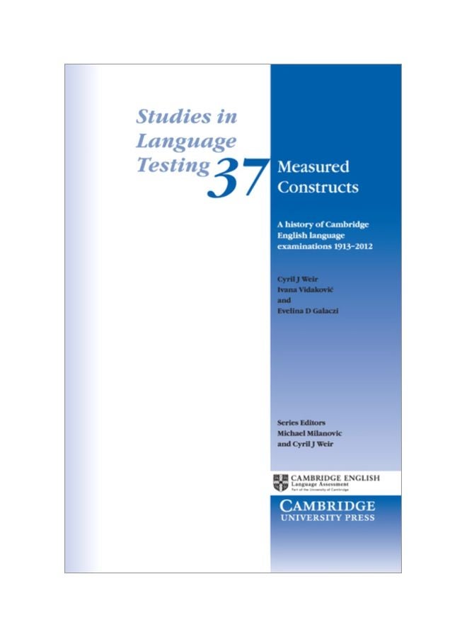 Measured Constructs: A History Of Cambridge English Examinations, 1913-2012 paperback english - 28 Jun 2013