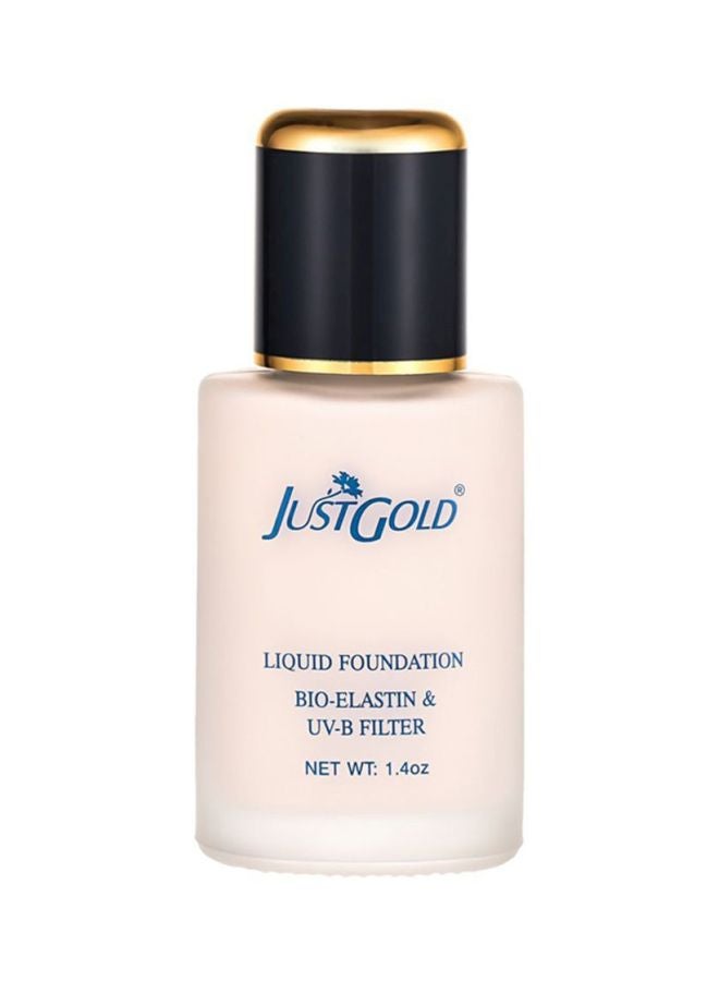 JUST GOLD Bio-Elastin And Uv-B-Filter Liquid Foundation 01 Beige  - Image 1