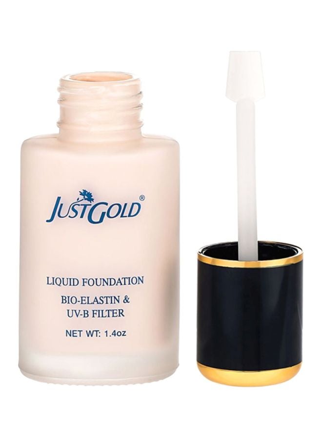JUST GOLD Bio-Elastin And Uv-B-Filter Liquid Foundation 01 Beige  - Image 2