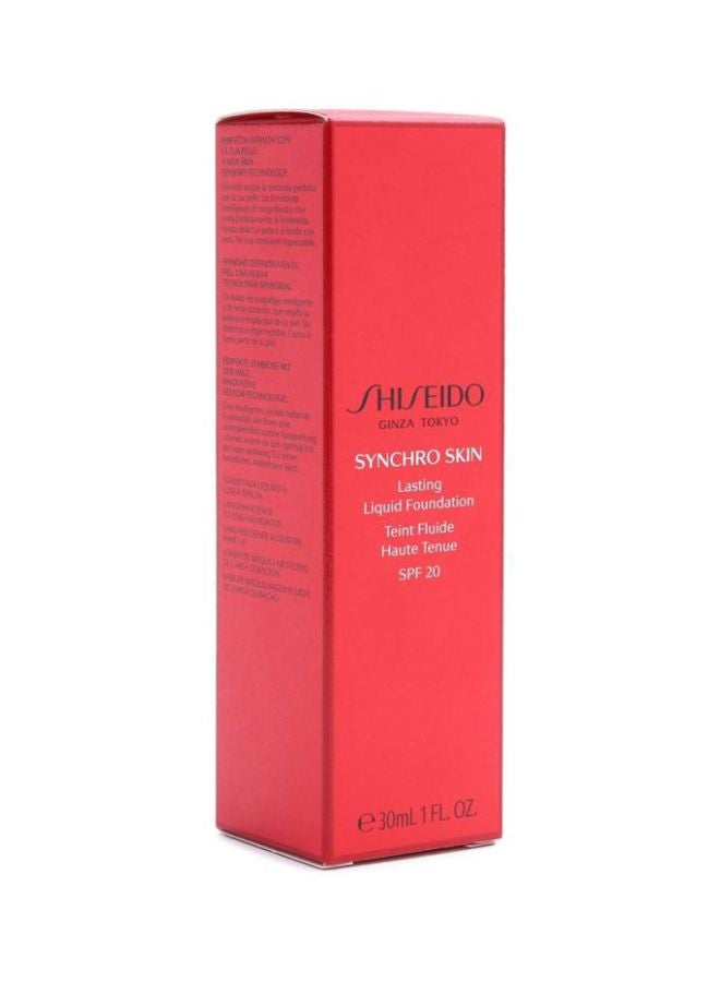شيسيدو كريم أساس سائل سينكرو سكين دائم بعامل حماية من الشمس SPF20 G6 الذهبي 6  - Image 3