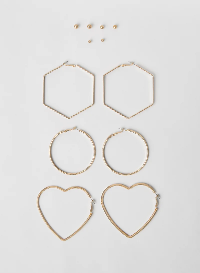 FOREVER 21 6-Piece Hoops And Studs Earrings Set
