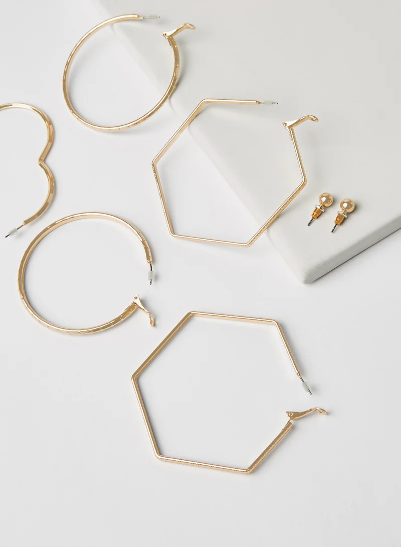 FOREVER 21 6-Piece Hoops And Studs Earrings Set