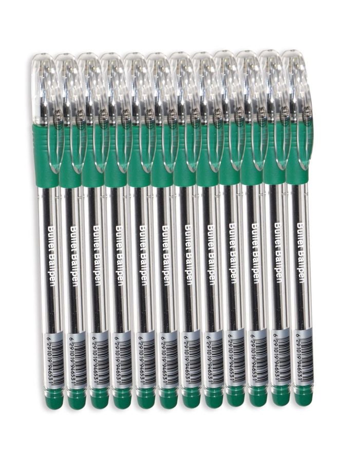 FIS 12-Piece Bullet Ballpoint Pen Set Green - Image 1
