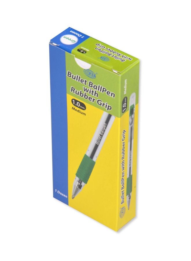 FIS 12-Piece Bullet Ballpoint Pen Set Green - Image 2