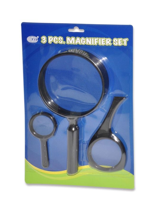 FIS 3-Piece Magnifier Set Black/Clear