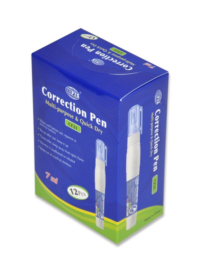 FIS 12-Piece Correction Pen Set White - Image 3