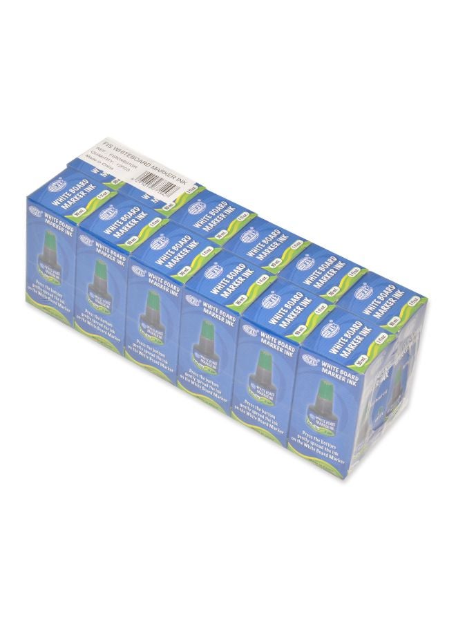 إف اي أس  مجموعة عبوات حبر لأقلام ماركر السبورة البيضاء من 12 قطعة أخضر - Image 2