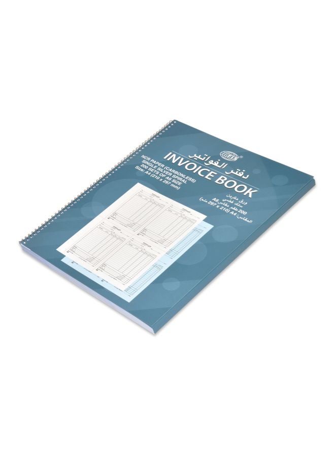 إف اي أس  دفتر فواتير مقاس A6 أزرق/ أبيض - Image 1