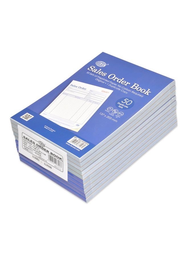 إف اي أس  مجموعة دفاتر طلب المبيعات من 10 قطع أبيض - Image 1