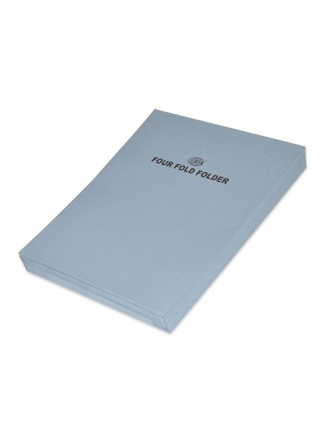 إف اي أس  حافظة رباعية الطيات مقاس A4 من 25 قطعة أزرق - Image 1