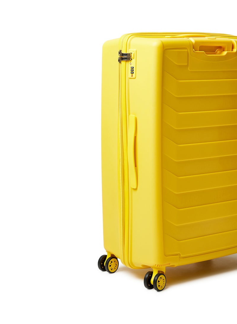 PARTNER - 3 Piece Hardside Luggage Trolley Set Yellow - Image 1