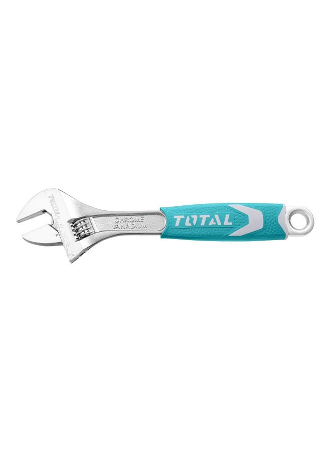 TOTAL Adjustable Wrench Teal/Silver 8inch - Image 1