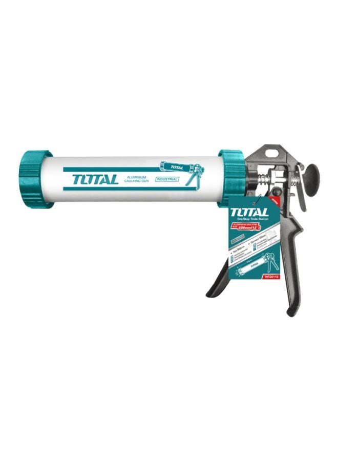 TOTAL Aluminium Caulking Gun Teal/White 12inch