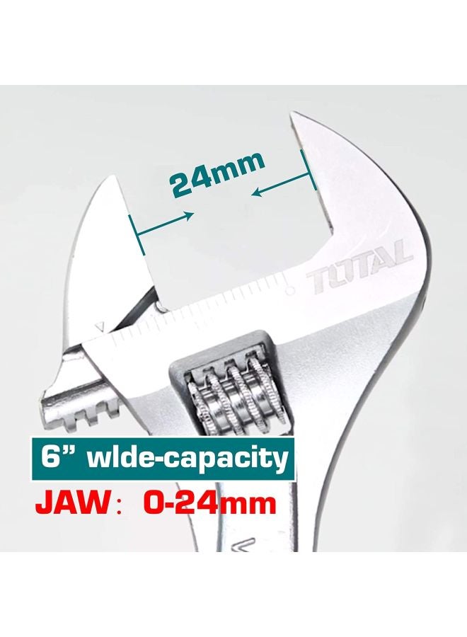 TOTAL Adjustable Wrench Teal/Silver 10inch - Image 5