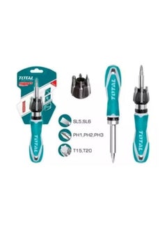 TOTAL 8 -Piece Ratchet Screwdriver Set Multicolour  - Image 3