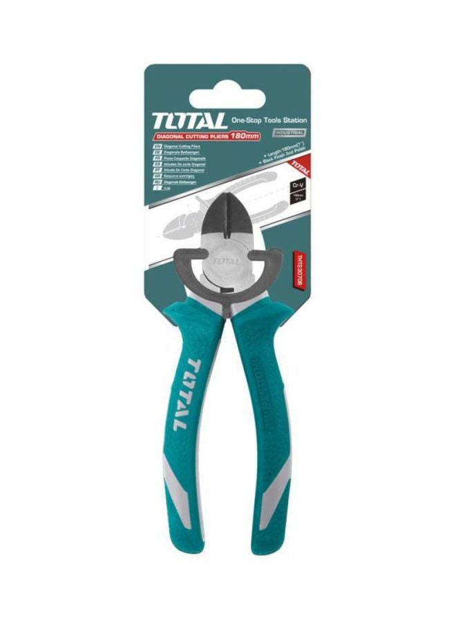 TOTAL Diagonal Cutting Pliers Teal/White 7inch - Image 3