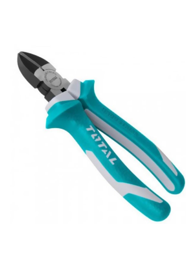 TOTAL Diagonal Cutting Pliers Teal/White 7inch - Image 1