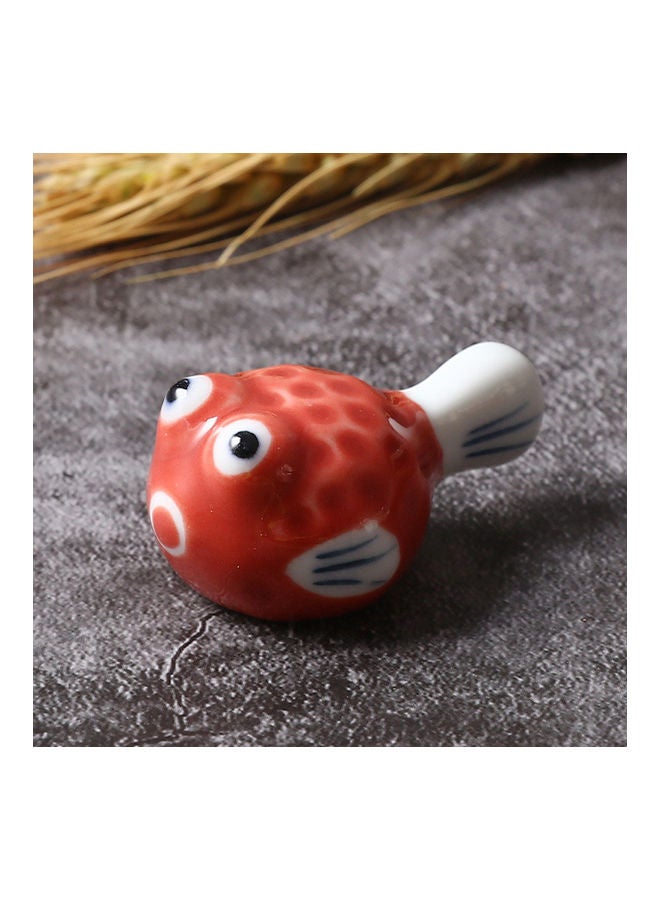 Cartoon Ceramic Decorative Chopsticks Holder Rack Puffer Shape Spoon Fork Rest Kitchen Tableware multicolor 5*5*5cm - Image 4
