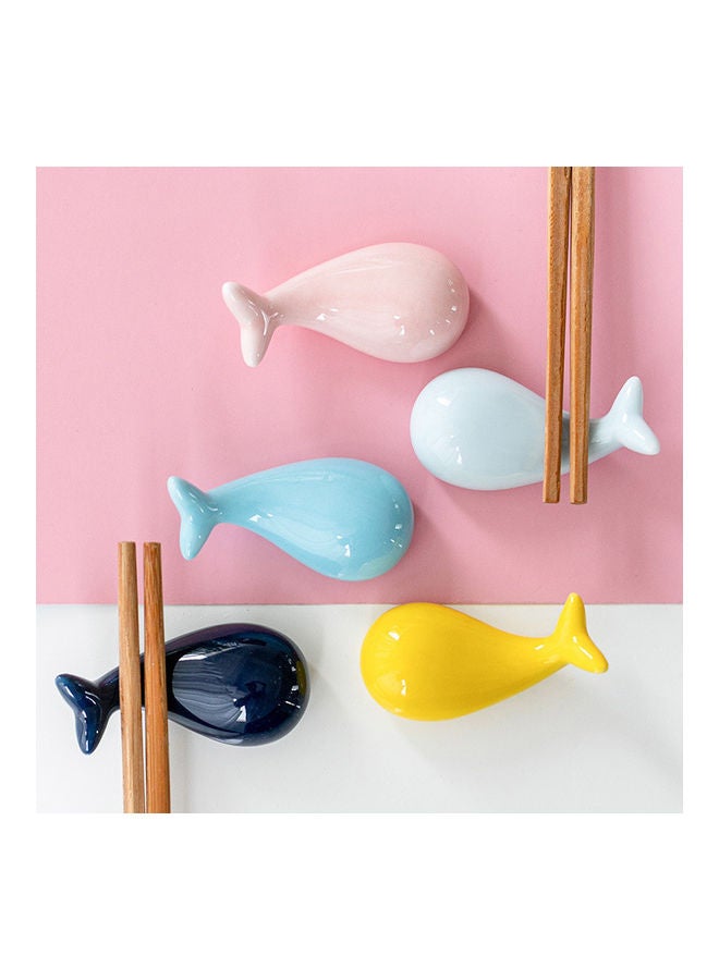 Whale Shape Ceramic Chopsticks Holder for Home Hotel Kitchen Tableware Decor multicolor 6.7*6.7*6.7cm  - Image 2