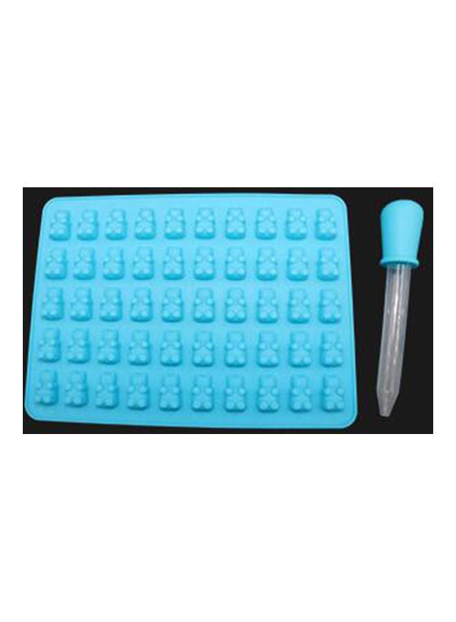 50 Cavity Silicone Mold Bear Shape Mould for Candy Jelly Ice Tube Tray Sky blue 21*21*21cm - v1604758502/N41907624A_1