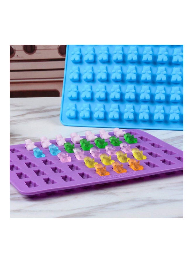 50 Cavity Silicone Mold Bear Shape Mould for Candy Jelly Ice Tube Tray Sky blue 21*21*21cm - v1604758503/N41907624A_5