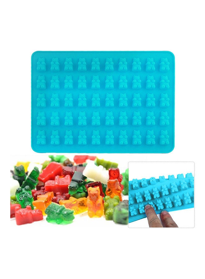 50 Cavity Silicone Mold Bear Shape Mould for Candy Jelly Ice Tube Tray Sky blue 21*21*21cm - v1604758503/N41907624A_6