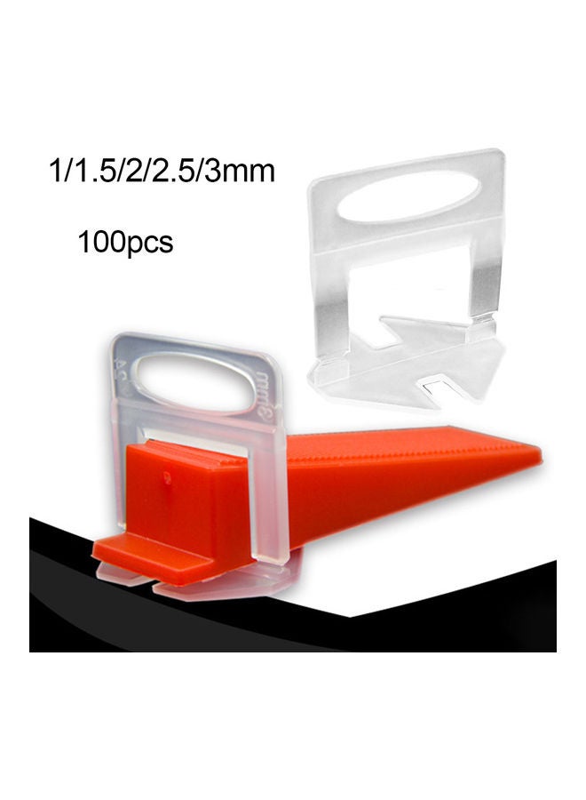 Generic 100Pcs 1/1.5/2/2.5/3mm Reusable Leveling Spacer Clips Tiling Installation Tool multicolor 20*10*20cm  - Image 2