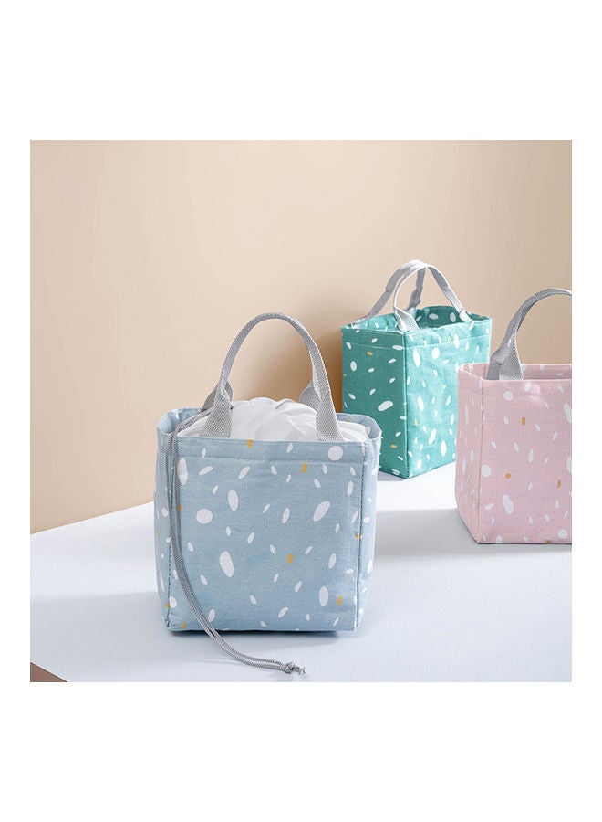 Insulation Lunch Box Bag Thermal Picnic Food Storage Beam Pocket with Drawstring Large capacity blue 20*20*20cm  - Image 3