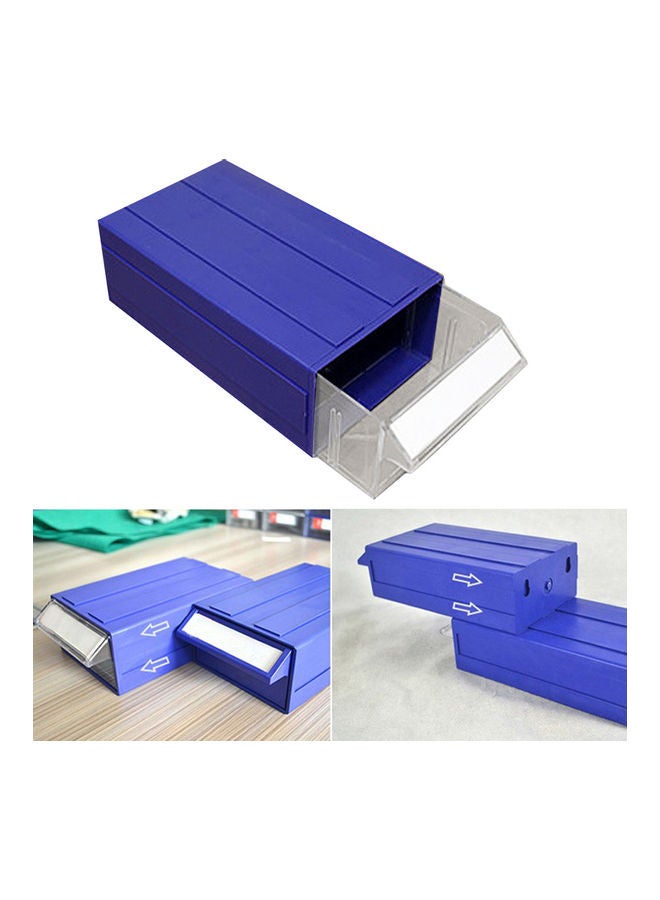 Stackable Plastic Thick Small Parts Cabinet Container Box Drawer Storage Shelf Blue 20*10*20cm - Image 4
