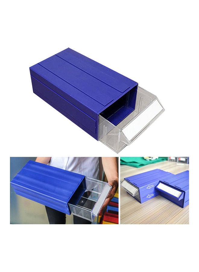 Stackable Plastic Thick Small Parts Cabinet Container Box Drawer Storage Shelf Blue 20*10*20cm - Image 5