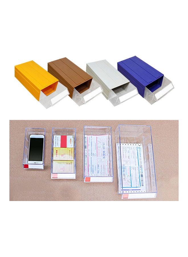 Stackable Plastic Thick Small Parts Cabinet Container Box Drawer Storage Shelf Blue 20*10*20cm - Image 2