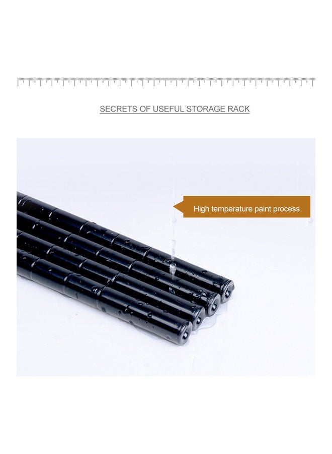Generic - 5-Tier Layer Heavy Type Carbon Steel 5 Shelf Shelving Storage Unit Rack Storage Organizer Metal Black 55x30.5x150cm - Image 1