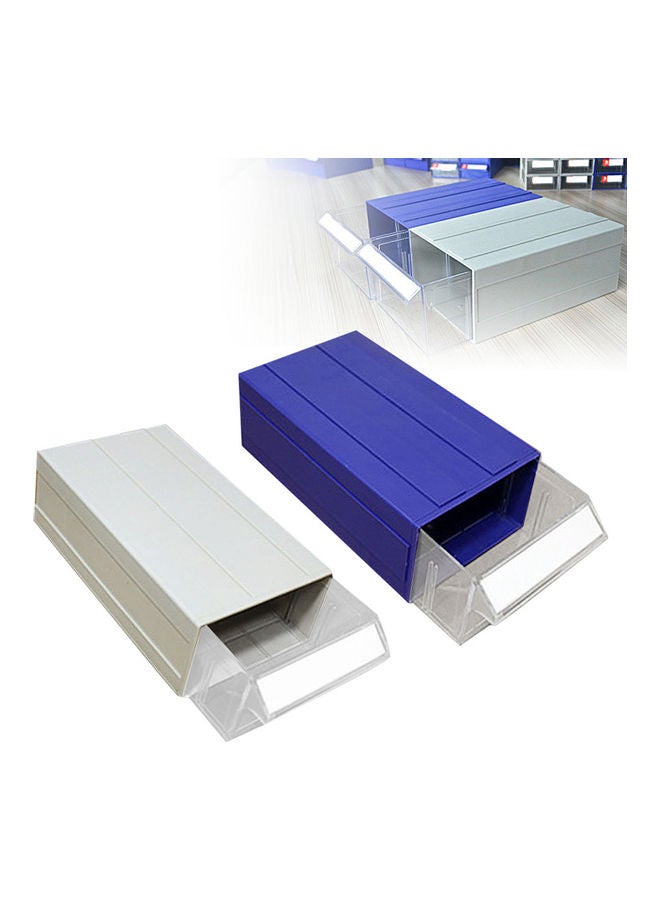 Stackable Plastic Thick Small Parts Cabinet Container Box Drawer Storage Shelf Grey 20*10*20cm