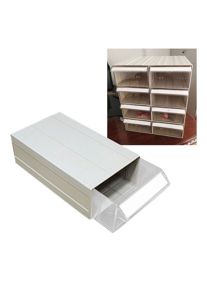 Stackable Plastic Thick Small Parts Cabinet Container Box Drawer Storage Shelf Grey 20*10*20cm