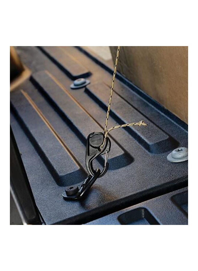 قطعتان لتثبيت وشد الأحبال بإحكام مثالي لأنشطة التخييم أسود 20*10*20سم - Image 4