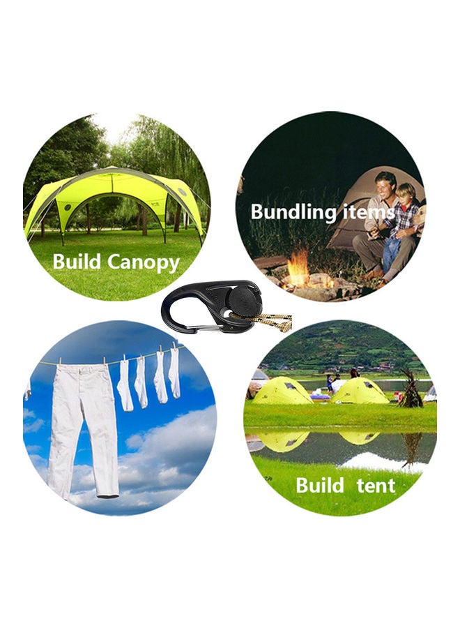 قطعتان لتثبيت وشد الأحبال بإحكام مثالي لأنشطة التخييم أسود 20*10*20سم - Image 5