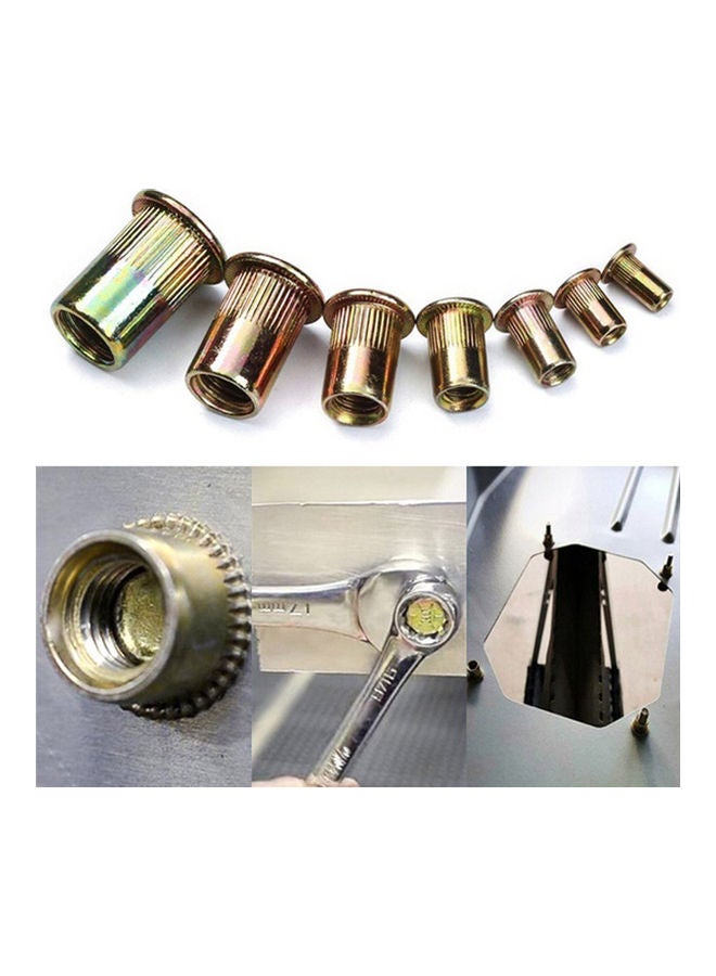 165Pcs M3 M4 M5 M6 M8 M10 M12 Thread Metal Nutsert Rivet Nut Set Accessories multicolor 20*10*20cm