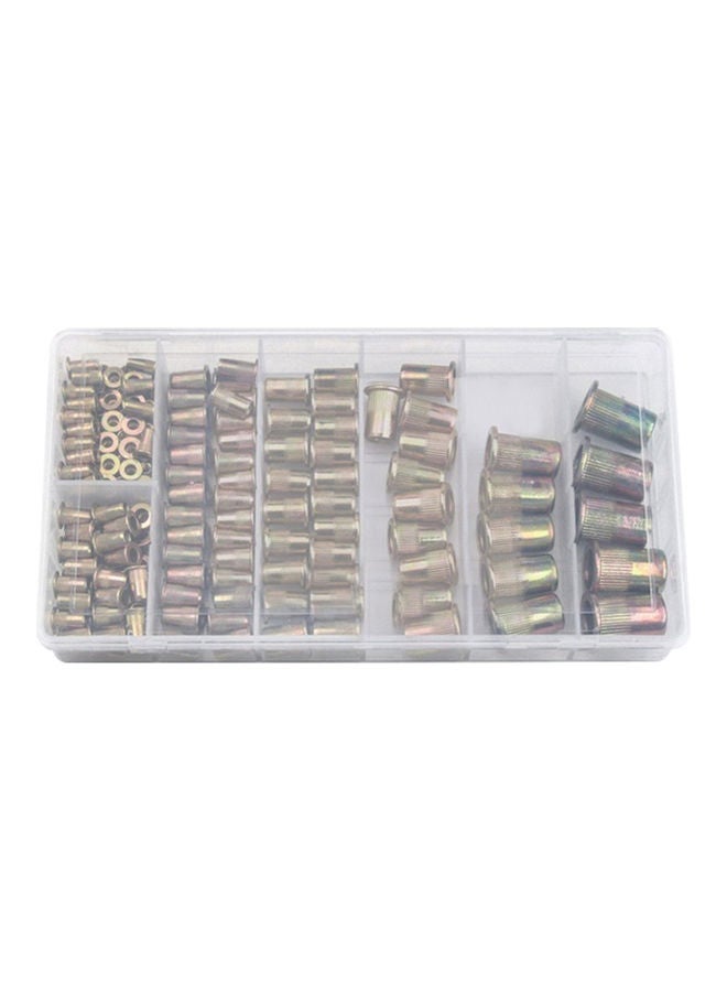 165Pcs M3 M4 M5 M6 M8 M10 M12 Thread Metal Nutsert Rivet Nut Set Accessories multicolor 20*10*20cm