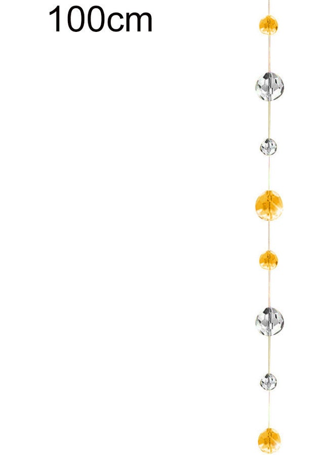 سلسلة خرز من الزجاج والكريستال الصناعي العنبر - Image 1