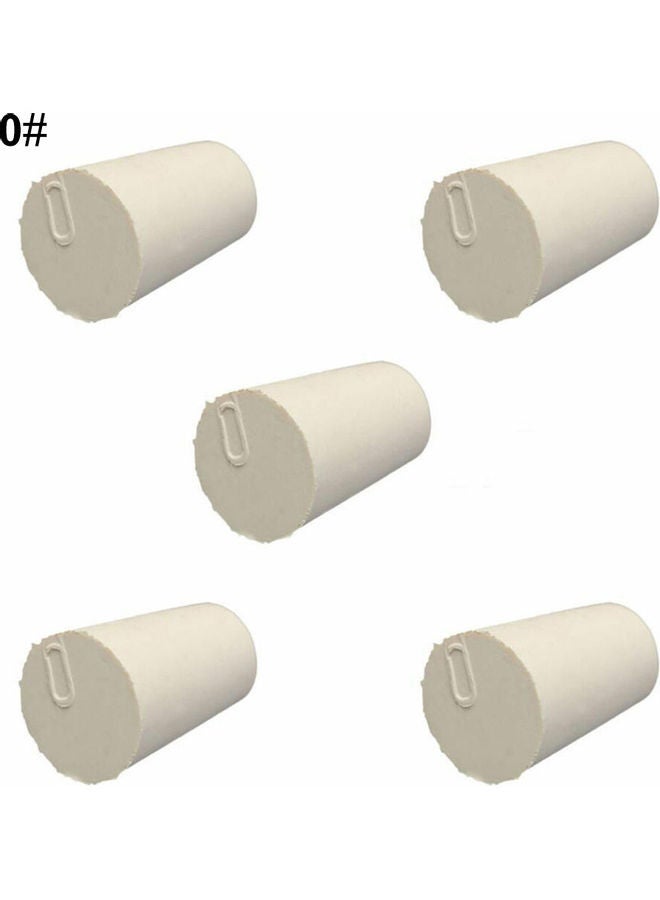 Generic - 5Pcs Solid Rubber Stoppers Plug Bungs Laboratory Bottle Tube Sealed Lid Corks Grey 20*10*20cm - Image 1