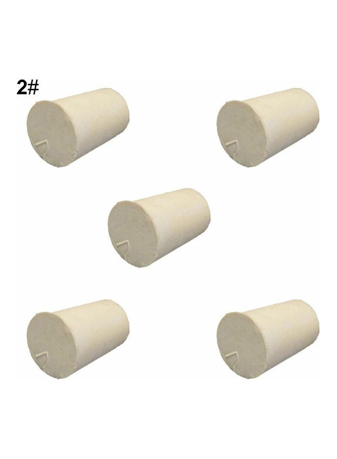 Generic - 5Pcs Solid Rubber Stoppers Plug Bungs Laboratory Bottle Tube Sealed Lid Corks Grey 20*10*20cm - Image 1