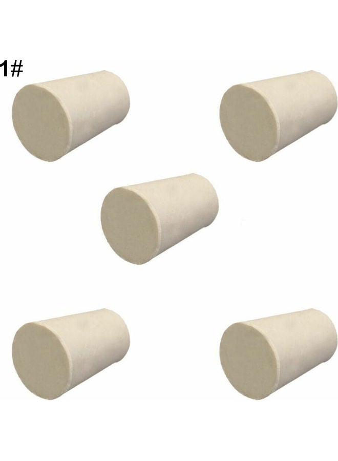 Generic - 5Pcs Solid Rubber Stoppers Plug Bungs Laboratory Bottle Tube Sealed Lid Corks Grey 20*10*20cm - Image 1