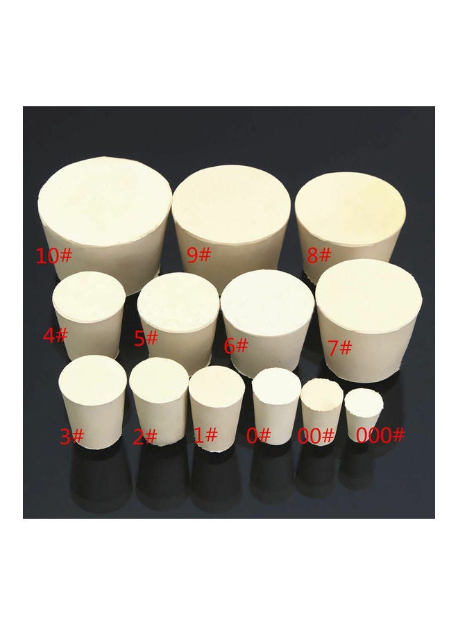 Generic - 5Pcs Solid Rubber Stoppers Plug Bungs Laboratory Bottle Tube Sealed Lid Corks Grey 20*10*20cm - Image 1