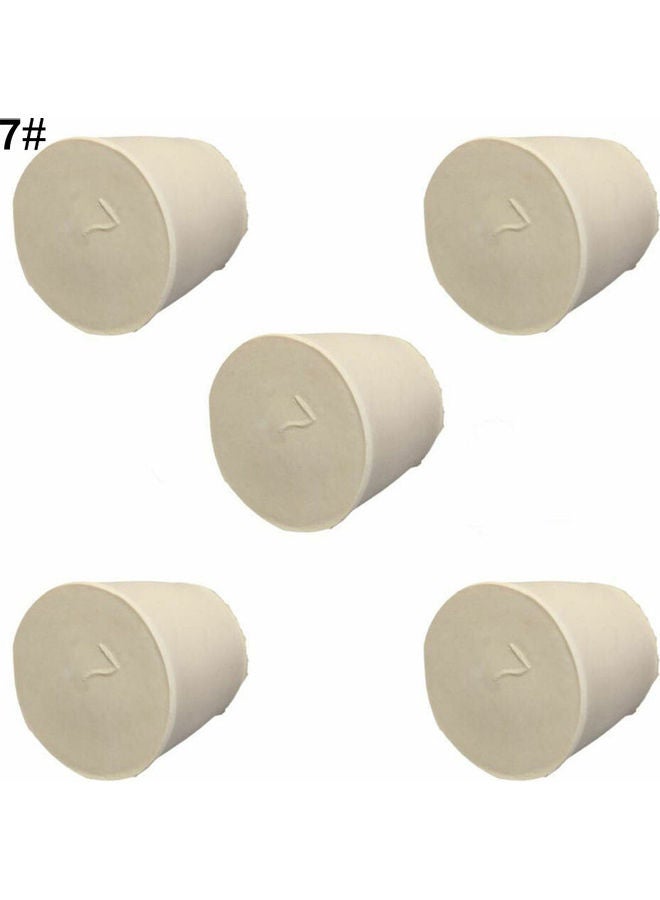 5Pcs Solid Rubber Stoppers Plug Bungs Laboratory Bottle Tube Sealed Lid Corks Grey 20*10*20cm - Image 1