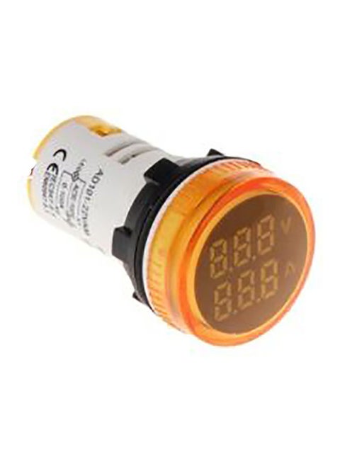 AC 20-500V LED Digital Display Voltmeter Signal Light Voltage Meter Indicator Yellow 20*10*20cm