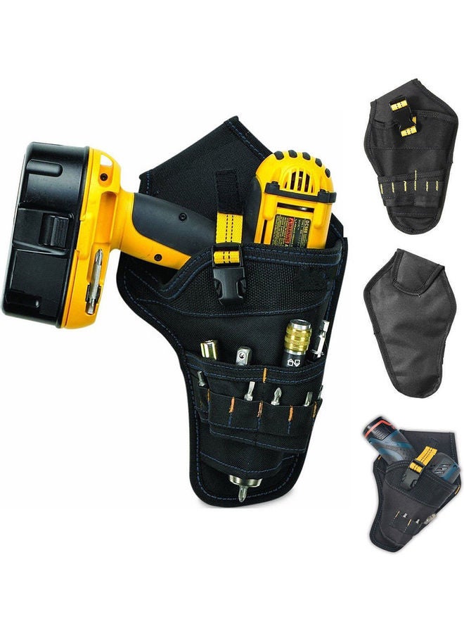 Generic - Heavy Duty Drill Drive Holster Cordless Tool Bag Pocket Bit Holder Belt Pouch Black 20*10*20cm - Image 1