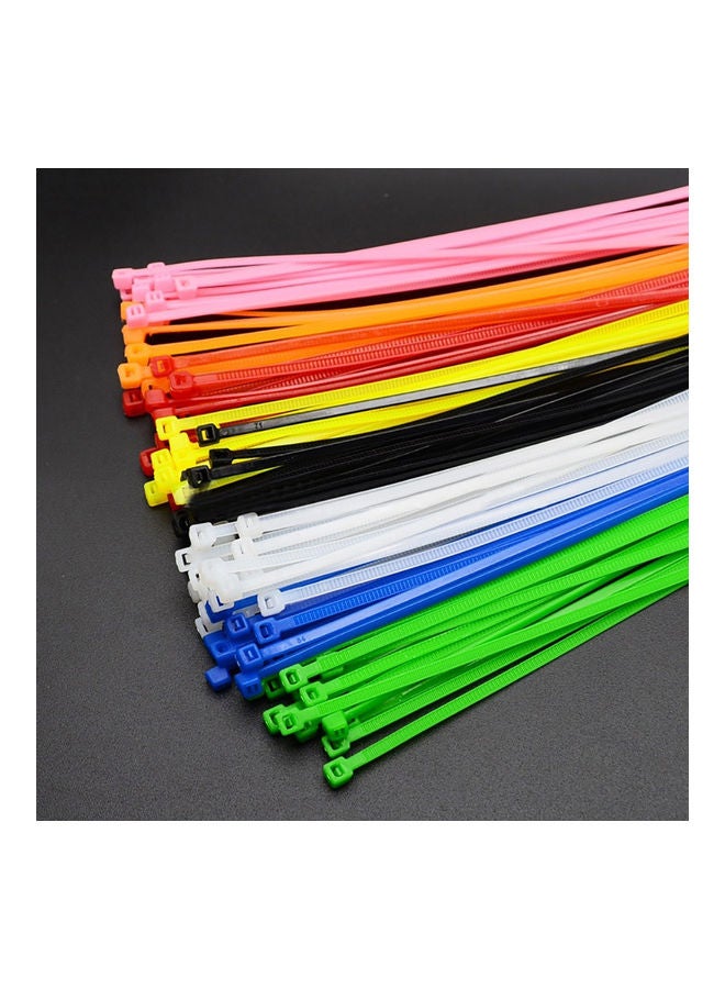 100 قطعة من أربطة كابل النايلون المتينة ذاتية القفل مقاس 150 مم مقاومة للحريق وردي 20*10*20سم - Image 2