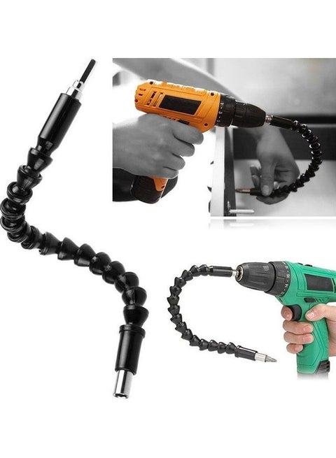 200mm Flexible Shaft Extension Screwdriver Drill Bit Holder Connecting Link Tool Black 20*10*20cm
