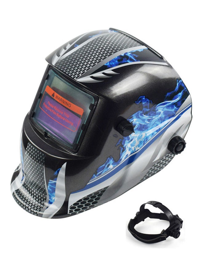Rechargeable Big View Solar Welding Helmet Auto Darkening Welder Goggles Mask Black + Blue 20*10*20cm - Image 1