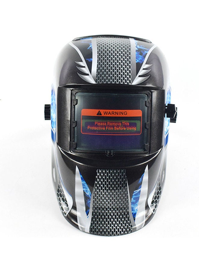 Rechargeable Big View Solar Welding Helmet Auto Darkening Welder Goggles Mask Black + Blue 20*10*20cm - Image 3